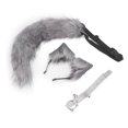 thumbnail image 1 of Bandeau Réglable Oreilles de Chat et Queue de Loup Costume Cosplay, Collier Cloche Doux et Confortable, Ensemble Cosplay de Fête avec Bande Élastique Adapté pour Robe, 1 of 8