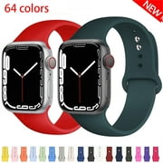 LEIXIUER Silicone Sport Strap for Apple Watch Bands 40mm 44mm 38mm 42mm 41mm 45mm,Stretchy Soft Silicone WristBands Bracelet for iWatch All Series 7 6 5 4 3 2 1 & SE Sports Band