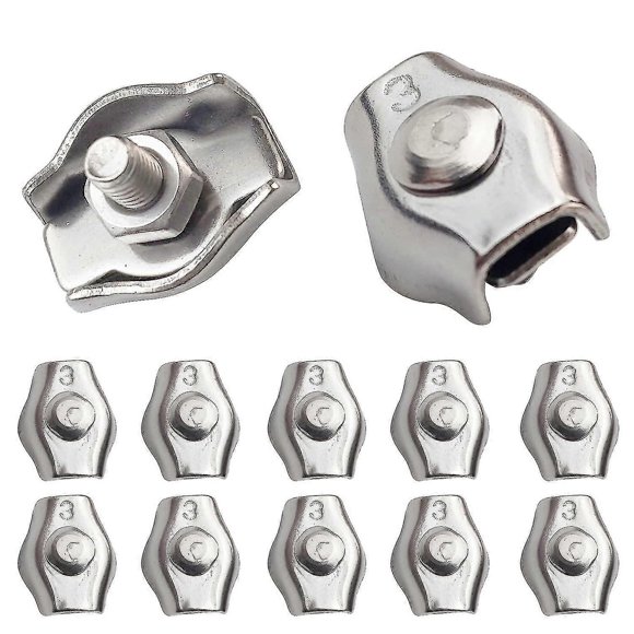 M3 Single Wire Rope Clip Wire Rope Clamps Adjustable Wire Clamps For (20pcs)