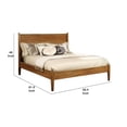 thumbnail image 5 of Wooden Full Size Bed with Panel Headboard Oak Brown - Saltoro Sherpi, 5 of 5