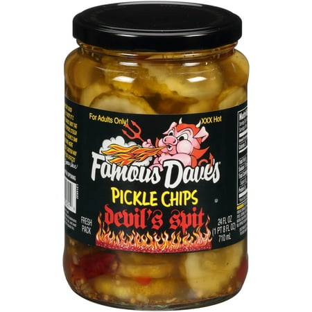 (2 Pack) Famous Dave's Devil's Spit Pickle Chips 24 fl. oz.