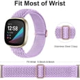thumbnail image 2 of REQO Compatible with Fitbit Sense 2 Bands/Sense/Versa 3/Versa 4 Bands for Women, Water-Resistant Solo Loop Elastic Nylon Sport Strap Compatible with Fitbit Smartwatch, 6 Pack, 2 of 9
