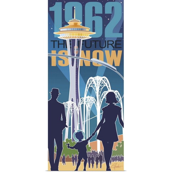 Great BIG Canvas | Rolled Larry Hunter Poster Print entitled The Future is Now