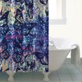 thumbnail image 4 of Blue Purple Butterfly Pattern Shower Curtain 72"x84" ,Bathroom Decorative Shower Curtains Set with 12 Hooks,Modern Waterproof Washable Shower Curtain, 4 of 6