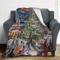 thumbnail image 4 of Funny Santa Claus Christmas Blankets Flannel Blanket with Soft Throw Blanket for Couch, Bed, Sofa Luxurious Warm And Cozy for All Seasons, 4 of 8