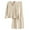 Beige, variant on Lovskoo 2024 Women's Sweater Set Trendy Wide Leg Pants Sweater Two Piece Set V Neck Knitted Suit Black