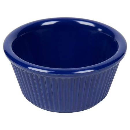 

3 Oz 3 1/8 Cobalt Blue Melamine Fluted Ramekin Melamine Pack of 6 6 packs