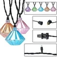 thumbnail image 6 of Lantern String Lights - Multicolor Decorative String Lights Plug in with 10 Diamond Shaped Bulbs, Indoor String Light for Xmas Party Wedding Bedroom Patio Decor, 6 of 15