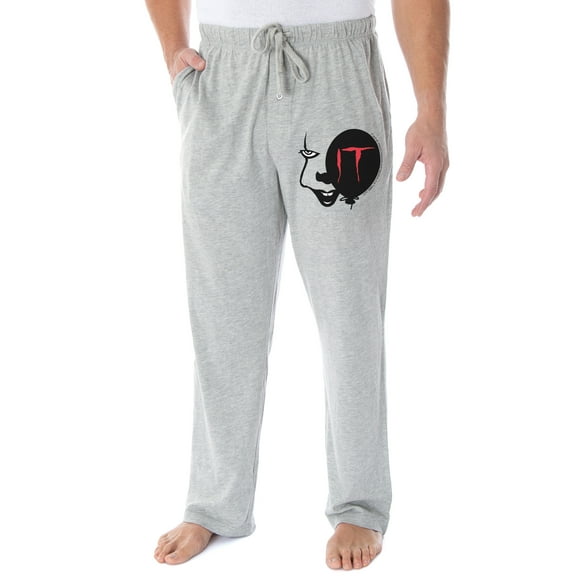 IT The Movie Men's Pennywise Face and Balloon Loungewear Pajama Pants