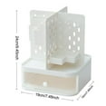 thumbnail image 7 of TISHITA Desktop Organizer Pen Holder Card Holder Container Stationery Supplies Pegboard Makeup Organizer Desk Organiser for Classroom White, 7 of 7