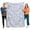 Blue, Sky Blue, variant on Flannel Throw Blanket for Couch Sofa Bed, Seamless Pink Yellow Flower Soft Cozy Warm Fuzzy Blanket 40x50in