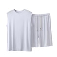 thumbnail image 2 of gbyLJF Men's 2 Piece Outfits Sets Sleeveless Tank Tops & Drawstring Shorts Sets Lightweight Breathable Sweatsuit Loungewear Sets, 2 of 5