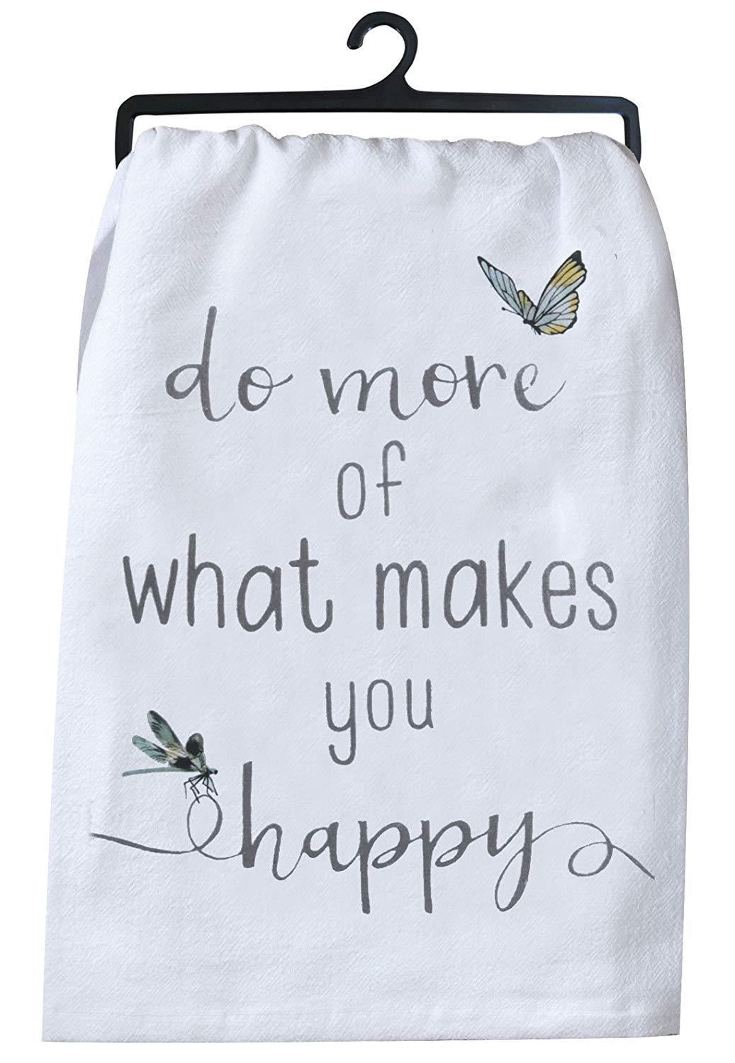 DO MORE OF WHAT MAKES YOU HAPPY Krinkle Flour Sack Kitchen ...