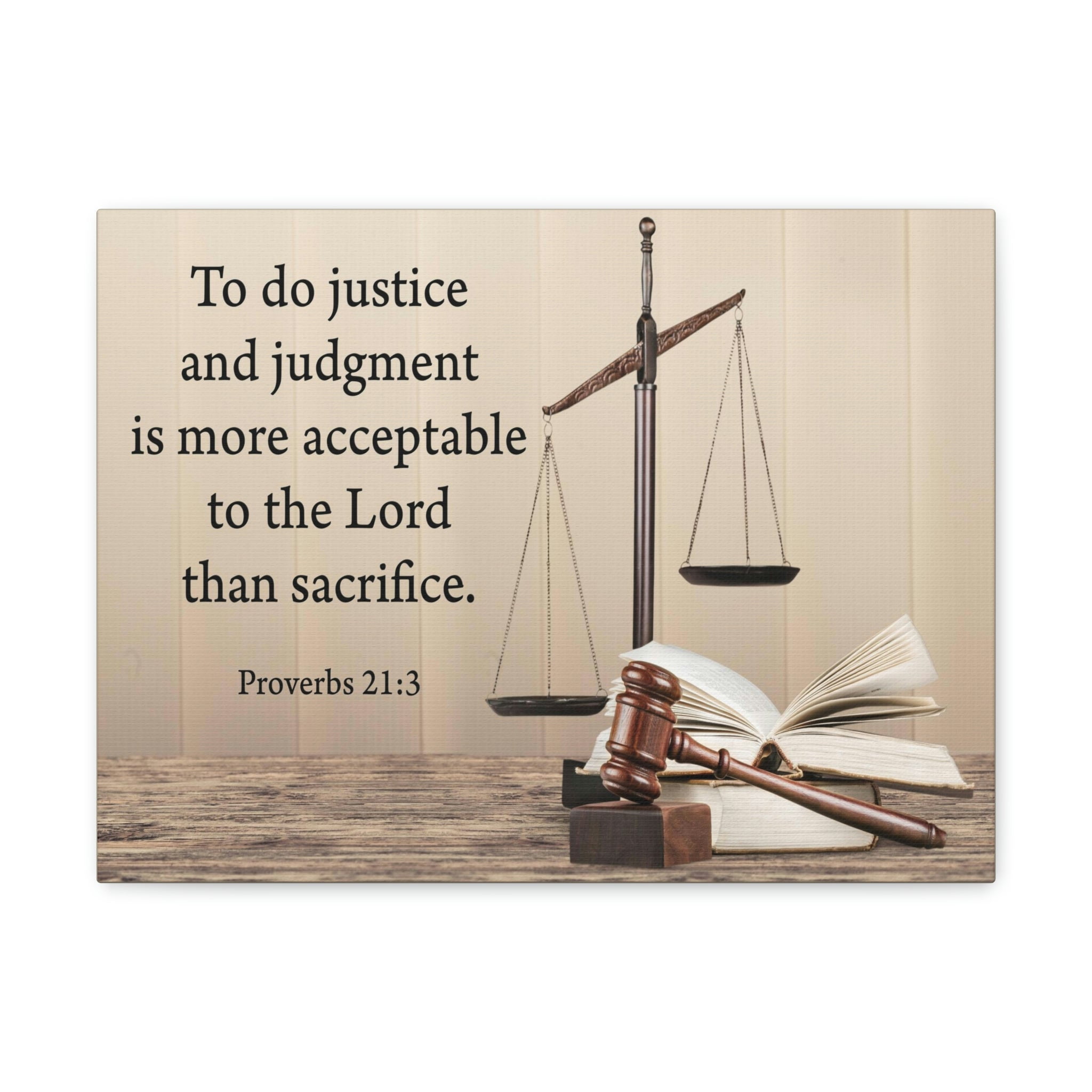 Scripture Walls Judgment and Justice Proverbs 21:3 Bible Verse Canvas ...