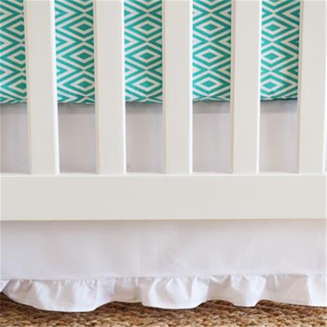 Crib Skirt with Gathered Trim White