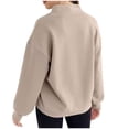 thumbnail image 5 of YYDGH Women Oversized Turtleneck Sweatshirt Fleece Long Sleeve Trendy Casual Drop Shoulder Fall Pullover Workout Warm Tops, 5 of 8