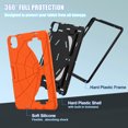 thumbnail image 3 of Case for iPad Air 11-inch M2 (2024)/Air 11" M3 (2025) Multiple Protection Shockproof Contrast Color Cover With Stand and Pen Holder, 3 of 8