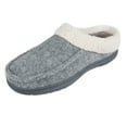 thumbnail image 4 of Hanes Men's Felt Clog Slipper Shoe - Memory Foam Indoor Outdoor Sole, 4 of 9