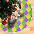thumbnail image 5 of Coolnut Mardi Gras Christmas Tree Skirt Tree Skirt for Holiday Party Home Christmas Day Ornaments36", 5 of 6