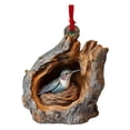 thumbnail image 2 of Naierhg Animal Pendant 2D Acrylic Animal Hanging Ornament Animal in Tree Hole Xmas Tree Decoration for Living Room Bedroom Garden Decor, 2 of 8
