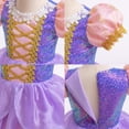 thumbnail image 4 of LOEL Girls Princess Dresses Birthday Cosplay Party Princess Dress up Purple Fairy Dress, 4 of 8