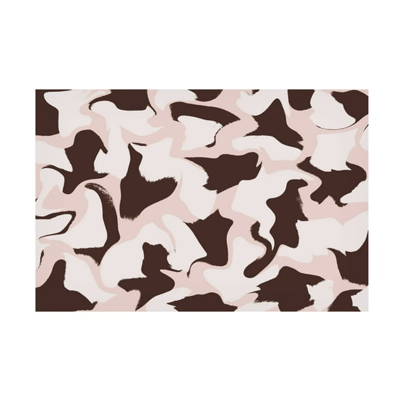 Canvas Wall Art - Treechild 'White And Brown Whipped Pattern' Wall Art for Living Room, Bedroom, or Office D?cor by Trademark Fine Art - 19 x 12 Inches