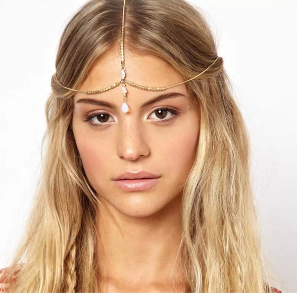 Encanto Novia Cabeza Cadena Joyas Diadema Diadema Joyas Sunnimix none