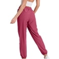 thumbnail image 5 of Tittly Baggy Pants Lounge Pants Women Teen Girls Bottom Sweatpants Baggy High Waist Elastic Jogger Pants Drawstring Athletic Pants Y2K Preppy Pants Sweatpants Women Womens Pants Wine L, 5 of 7