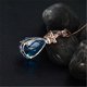 thumbnail image 5 of Pendientes Joyería de Cristal Mujeres Boda Nupcial Corazón Hoop Ear Ronda Stud Pendientes de Plata, 5 of 7