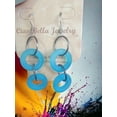 thumbnail image 4 of Double Down on Style: Sea Glass Hoop Earrings Made for a Statement, 4 of 5
