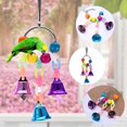 thumbnail image 3 of Large Bird Swing Toys, Big Parrots Chewing Natural Wood With Bells Toys, 3 of 5