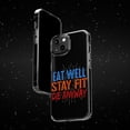 thumbnail image 6 of DistinctInk Clear Case for Apple iPhone 13 Pro MAX (6.7" Screen) - Eat Well Stay Fit Die Anyway, 6 of 9