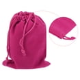 thumbnail image 4 of Unique Bargains 14x10cm Microfiber Pouch, 3Pcs Soft Storage Drawstring Gift Bag, Rose Red, 4 of 5