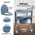 thumbnail image 3 of Silla de Baño Comodo Plegable con Ruedas Gambimedic Discapacitado, 3 of 5