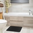 thumbnail image 3 of PowerSellerUSA Ultra Soft Memory Foam Bathroom Mat, Thick Resilient Foam | Anti-Fatigue Mats with Non-Slip Backing Floor Mat | Tumble Dry Low | Super Water Absorbent Bath Rugs, Black - 17x24 Inches, 3 of 4