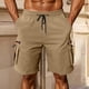 thumbnail image 1 of Ceisia Men's Slim Functional-style Quick-dry Gift Casual Shorts Breathable Contrast Zipper Cargo Pockets Multi-Color, 1 of 6