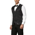 thumbnail image 4 of NOMADIC NOOK Men's Shiny Party Sequin Waistcoat Sleeveless Suit Vest with Bow Tie 2 Pack, 4 of 6