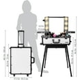 thumbnail image 4 of SHANY Studio ToGo Wheeled Trolley Makeup Case & Organizer with Light - Off White, 4 of 5