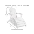 thumbnail image 4 of Signature Design by Ashley Contemporary Sundown Treasure Adirondack Chair  White, 4 of 9