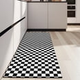 thumbnail image 4 of Black and White Small Checkered Pattern Kitchen Rug Mat,Kitchen Runner Rugs Non Skid Washable,Decorative Kitchen Floor Mats for Kitchen,Sink,Laundry,17"X47", 4 of 5