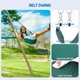 thumbnail image 3 of KloKick 7.5ft Heavy Duty Swing Set for Backyard, 500lbs Capacity Outdoor Metal Swing Set for Kids & Adults with Spider Swing and Belt Swing (Green), 3 of 7