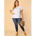 thumbnail image 3 of BluDe GaEstampado Floral ManAcampanaOjo De CerraduTalGrande PaMujer Blanco 4XL, 3 of 6