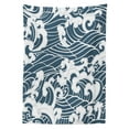 thumbnail image 3 of Ambesonne Japanese Wave Tablecloth Rectangular Table Cover, River Storm Retro, 60"x90", Slate Blue White, 3 of 4