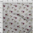 thumbnail image 2 of oneOone Silk Tabby Dark Magenta Fabric Stripe|Leaves & Floral Artistic Quilting Supplies Print Sewing Fabric By The Yard 42 Inch Wide, 2 of 4