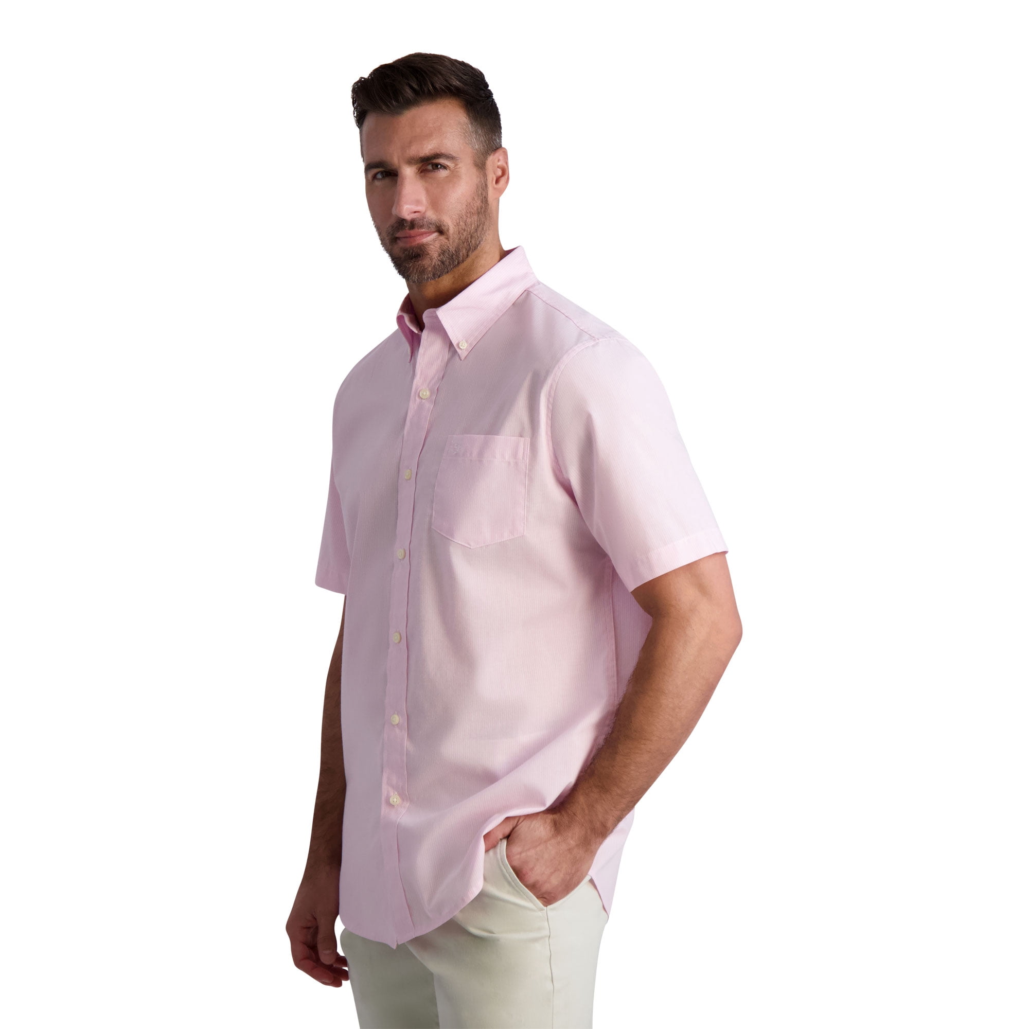 Chaps Men's Shirt - Classic Fit Short Sleeve Button Down Collared Shirt (S-2XL)