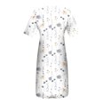 thumbnail image 4 of Robe Maxi Grande Taille Robe à Manches Courtes Col en V pour Femmes Robe Décontractée Imprimée avec Poches Robe à Manches Courtes en Liquidation, 4 of 6