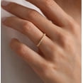 thumbnail image 5 of vylahjewellery Brilliant Round Diamond Engagement Anniversary Ring Bezel Moissanite Full Eternity Wedding Gift Ring for Women 14K Vermeil Yellow Gold Mother's Day Rings, 5 of 6