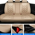 thumbnail image 2 of Premium Car Seat Covers for Lexus 5 Seats Full Set, Pu Leather Auto Cushion Protector Front Rear Seat Cover for ES250 LX600 NX250 NX350 Beige, 2 of 15