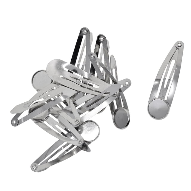 10PCS Pinzas para el cabello Sunnimix Pasadores Snap 12mm Redondo Cabochon bricolaje