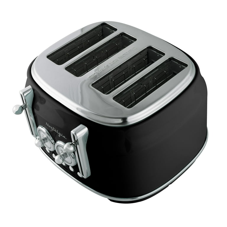 Nostalgia Classic Retro 4-Slice Toaster, Black - Walmart.com